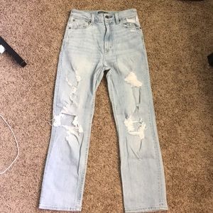 High Waisted Straight Jeans